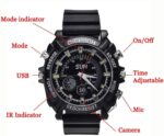 HD 1080P Hidden Spy Camera Watch With Built-In 32GB Hidden Wrist Watch Camera Color (white & black) - Image 2